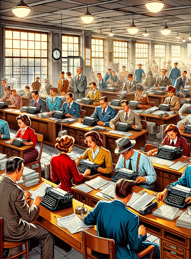 1950s Newsroom