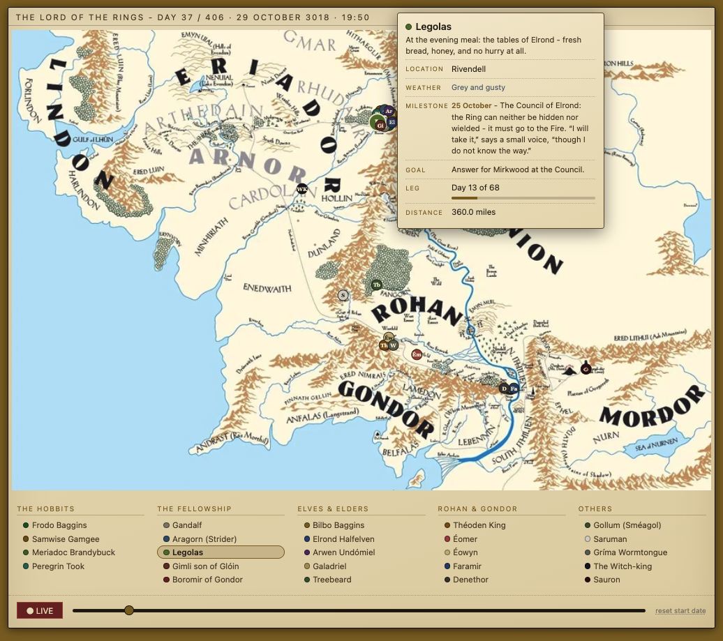 LotR Real-Time Map